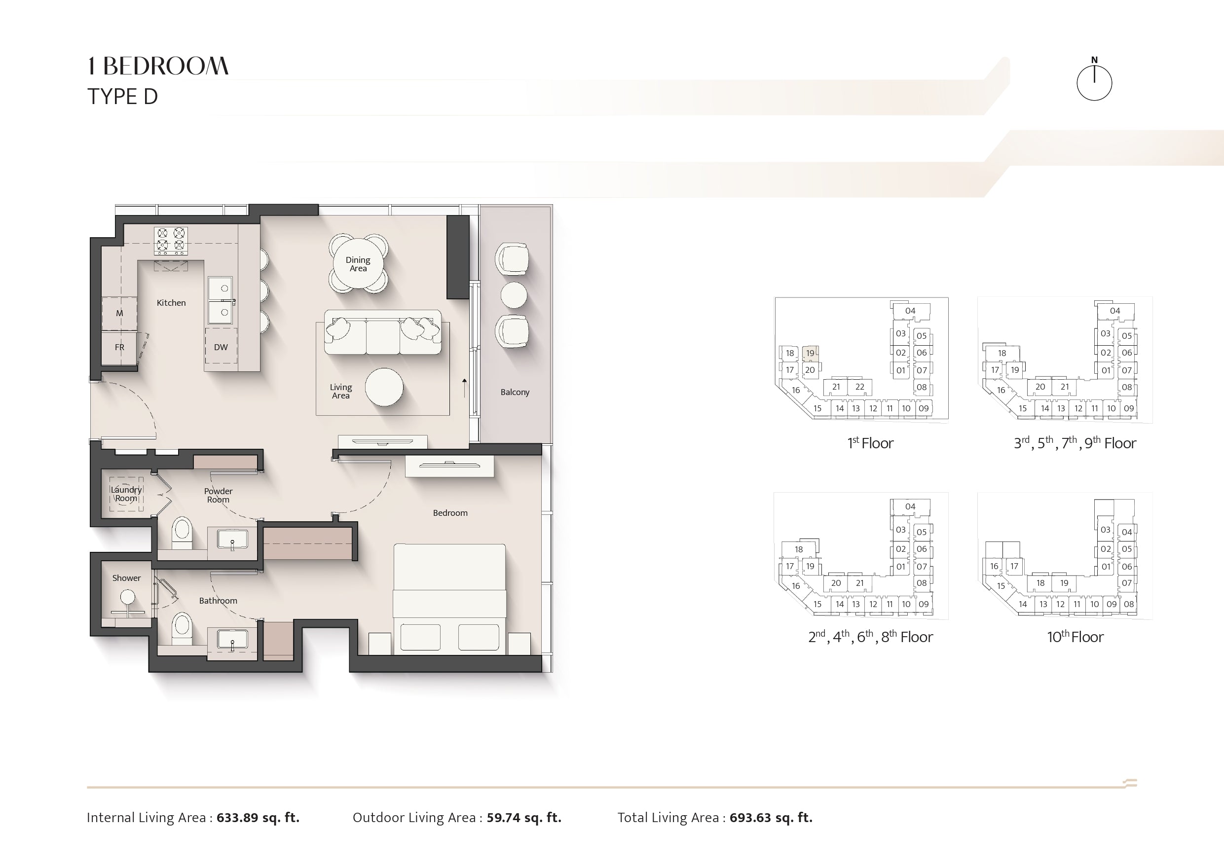 1 Bedroom Type D
