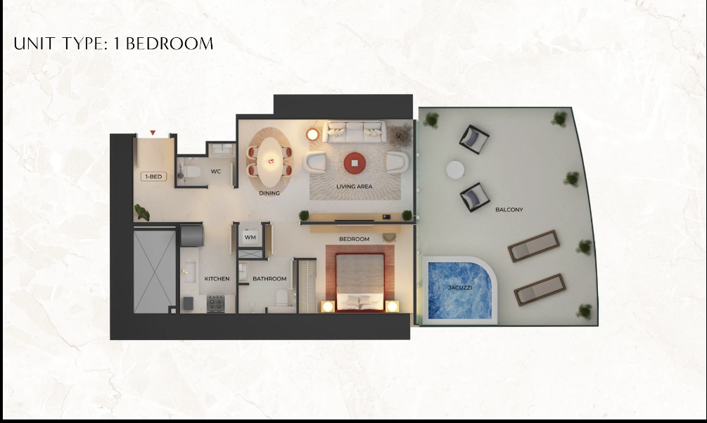 1 BEDROOM