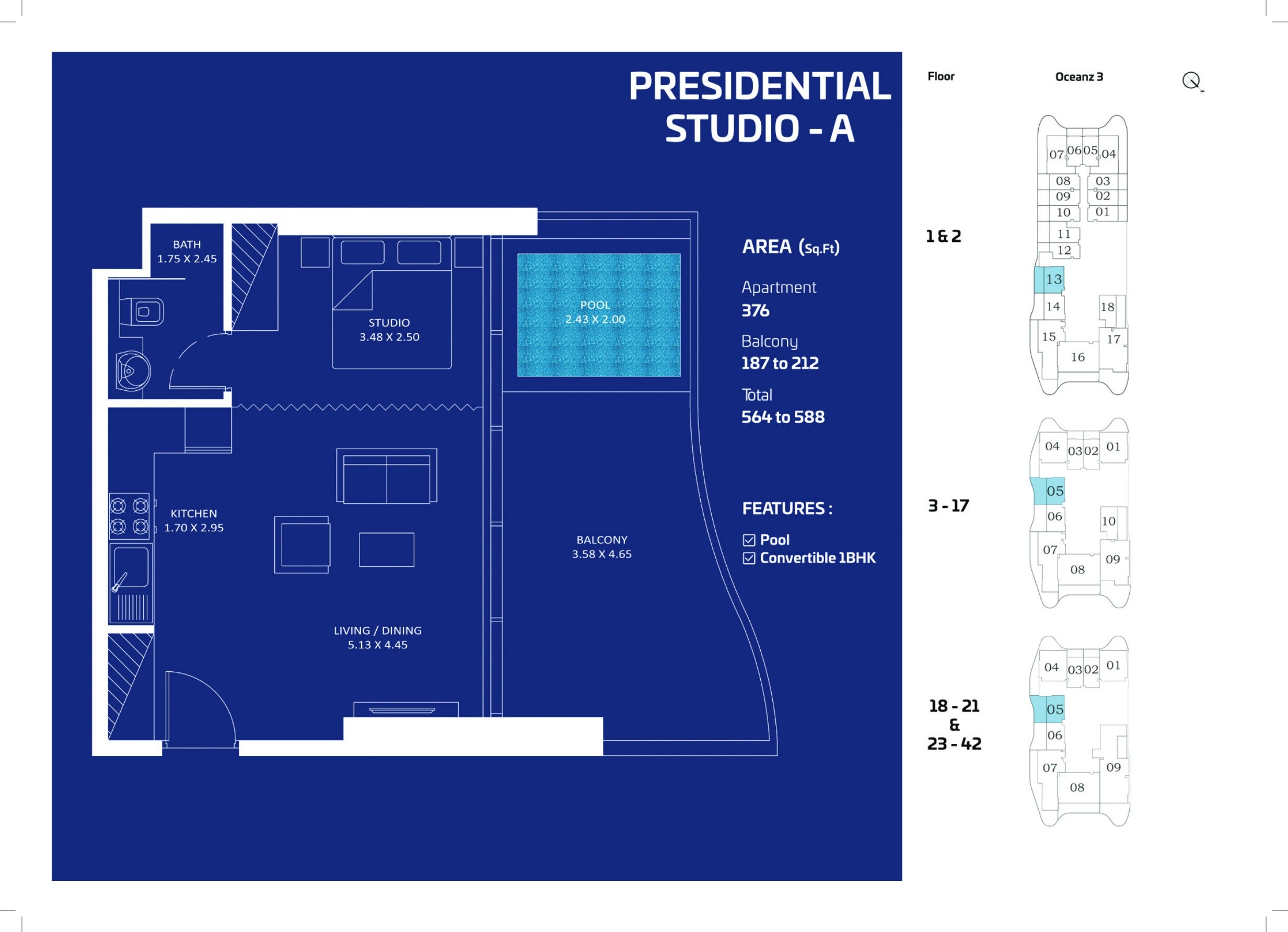 PRESIDEENTIAL STUDIO TYPE B