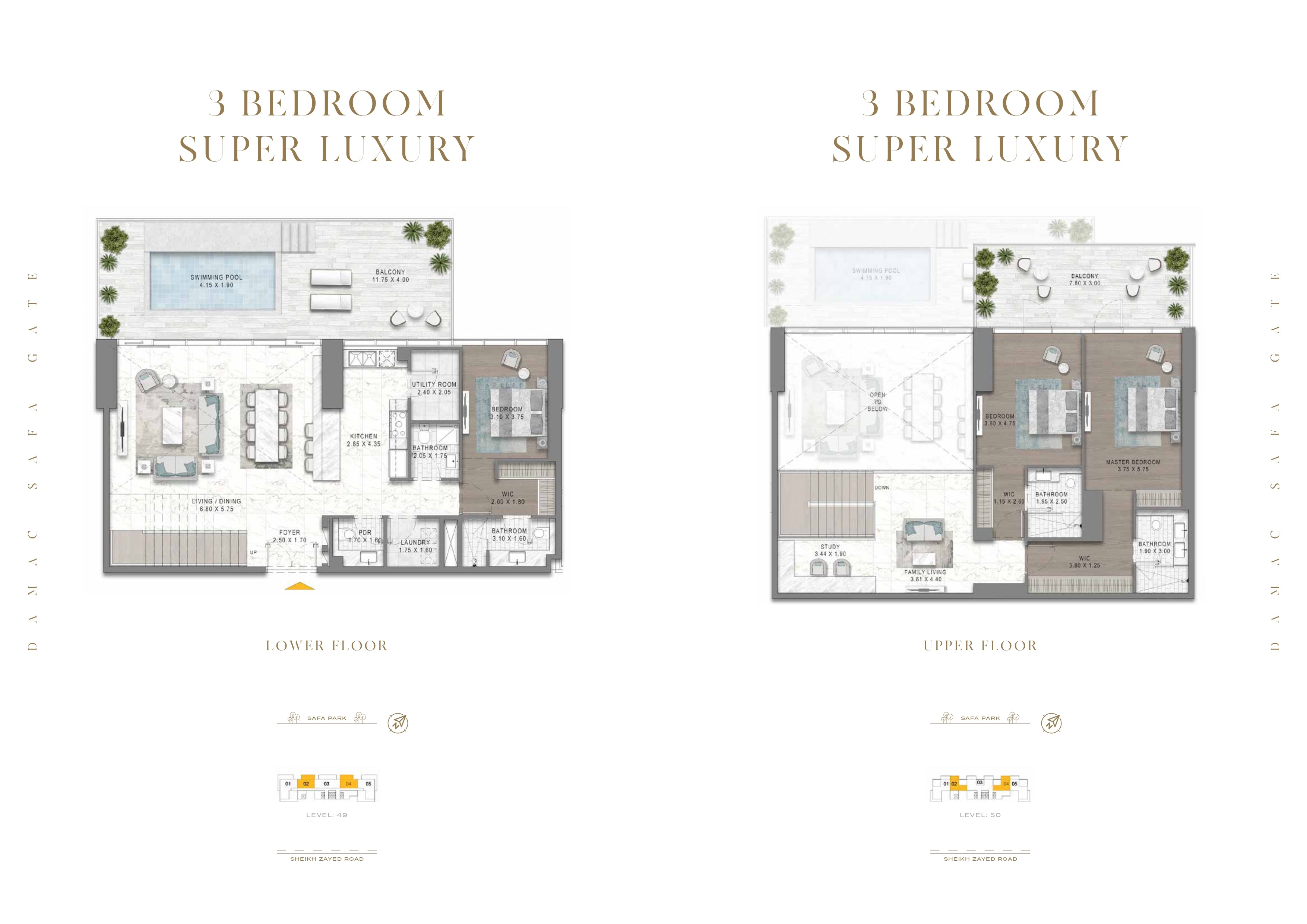 3 BEDROOM  SUPER LUXURY UPPER LOWER