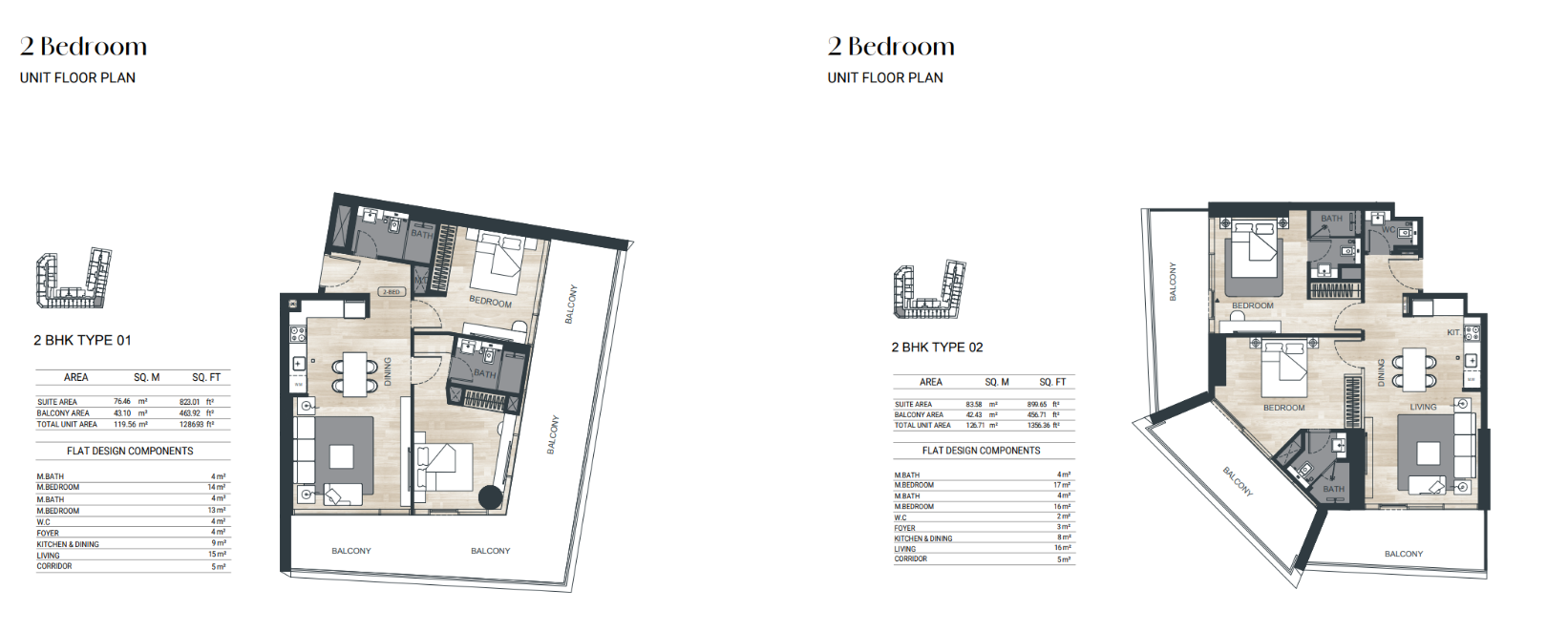 2 Bedroom Floor Plan