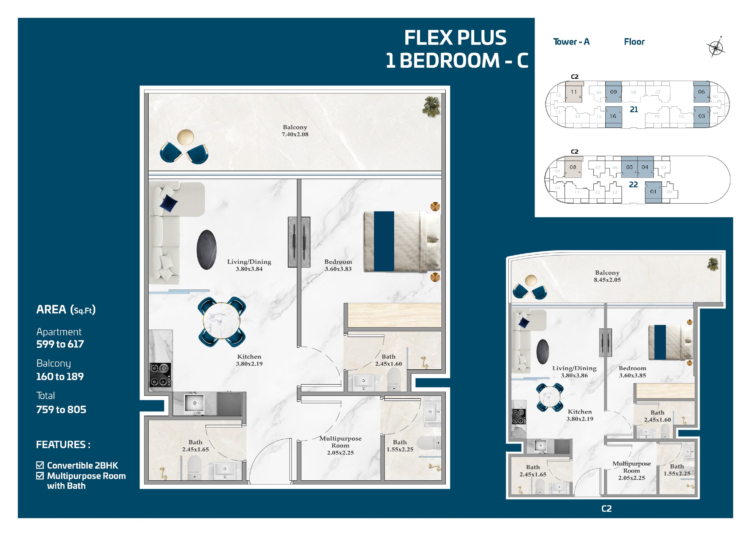 Flex Plus 1 Bedroom-C