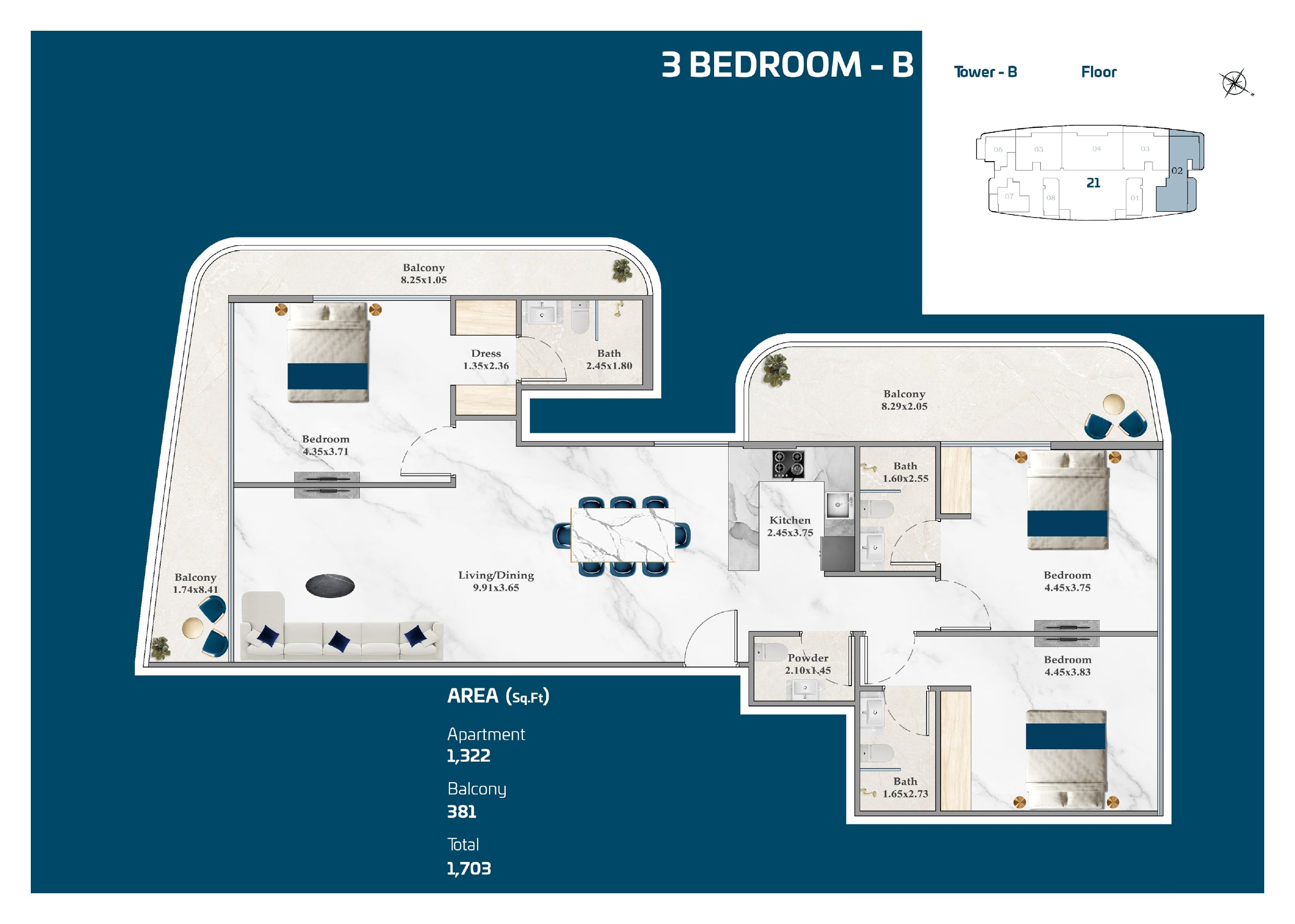 3 Bedroom-B