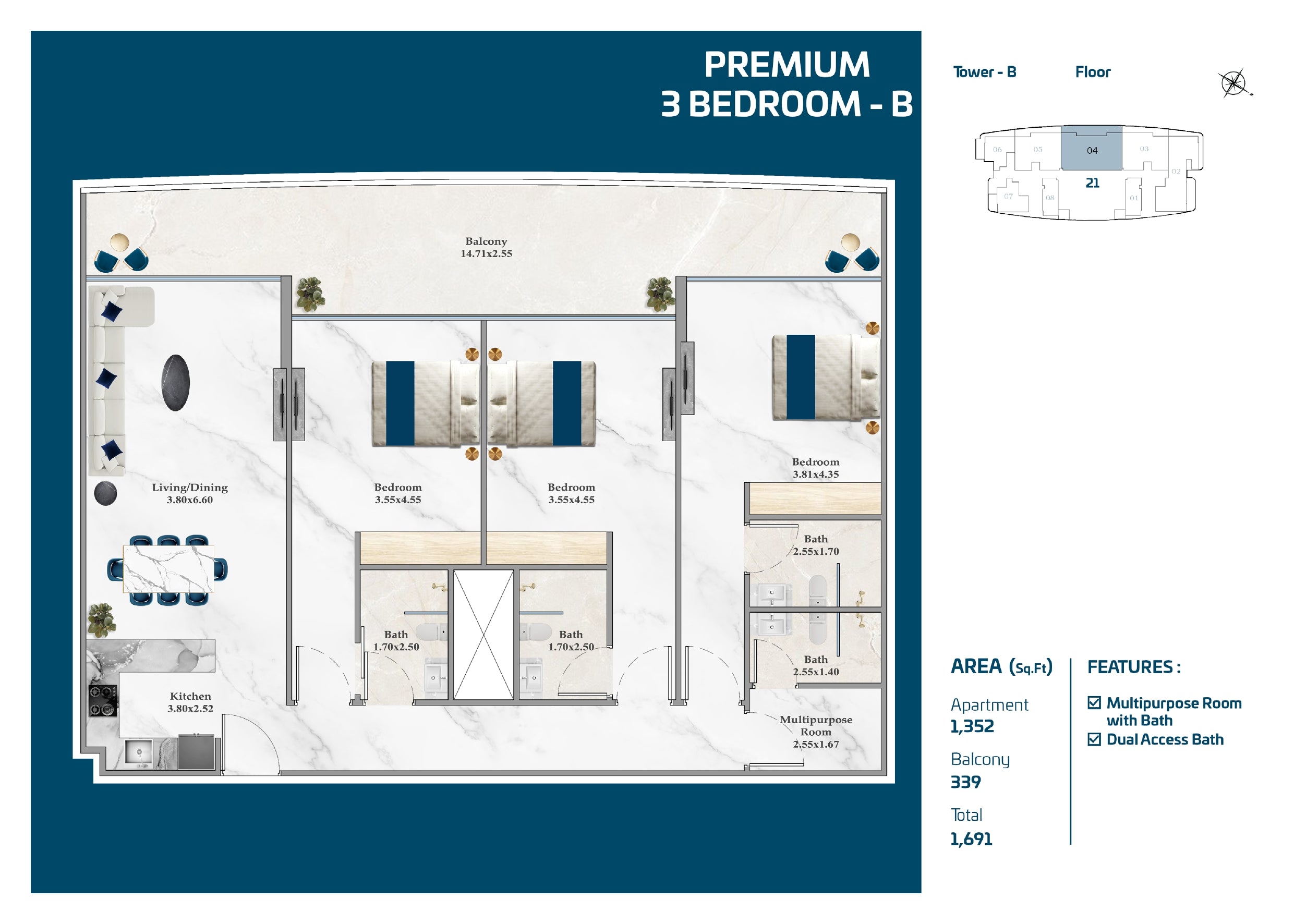 Premium 3 Bedroom-B