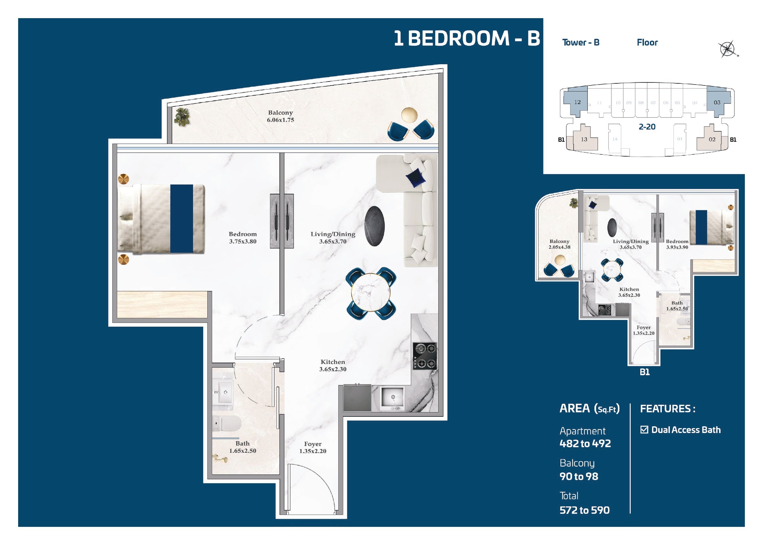 1 Bedroom-B