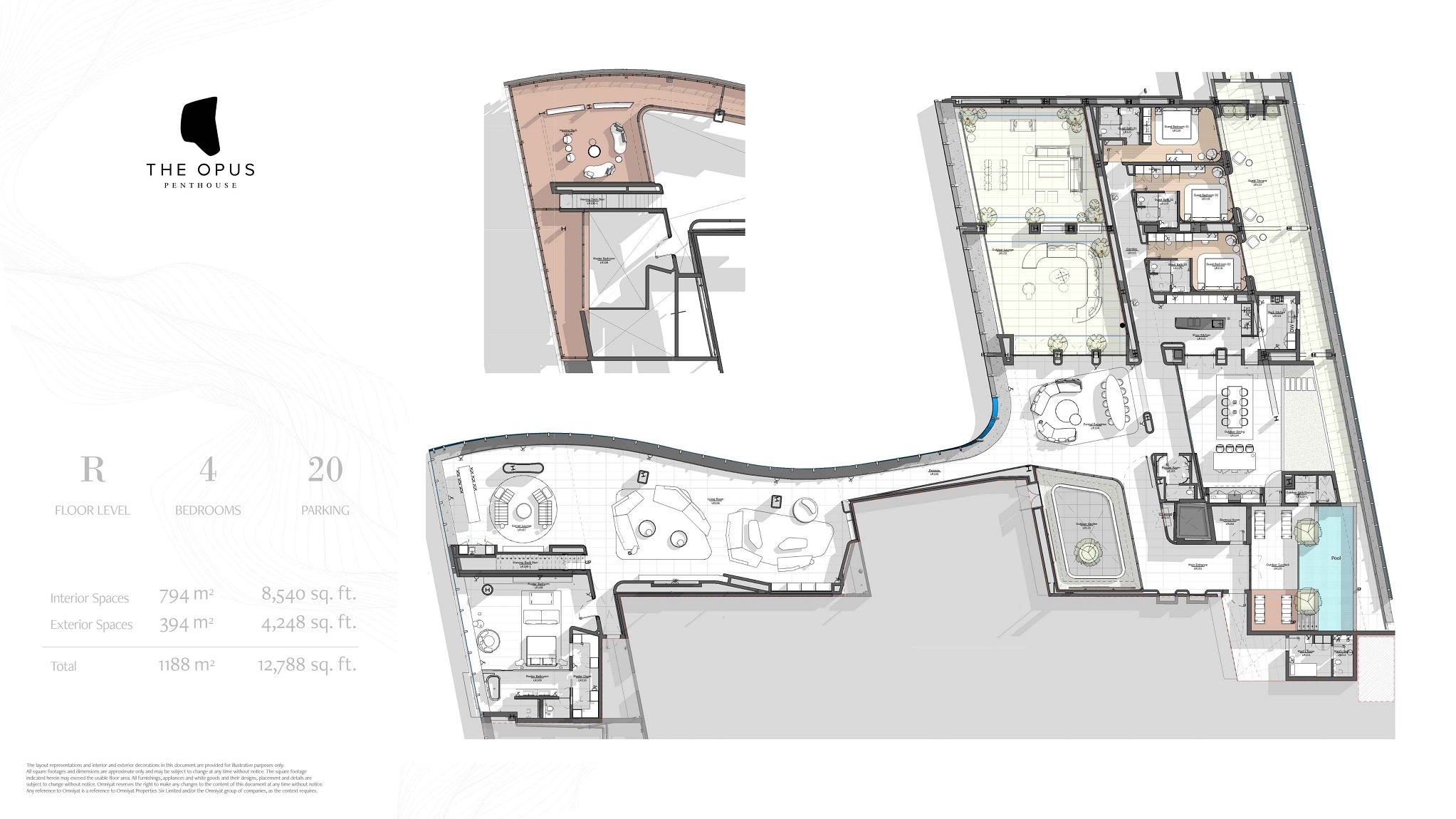 R FLOOR LEVEL 4 BEDROOMS 20 PARKING 
