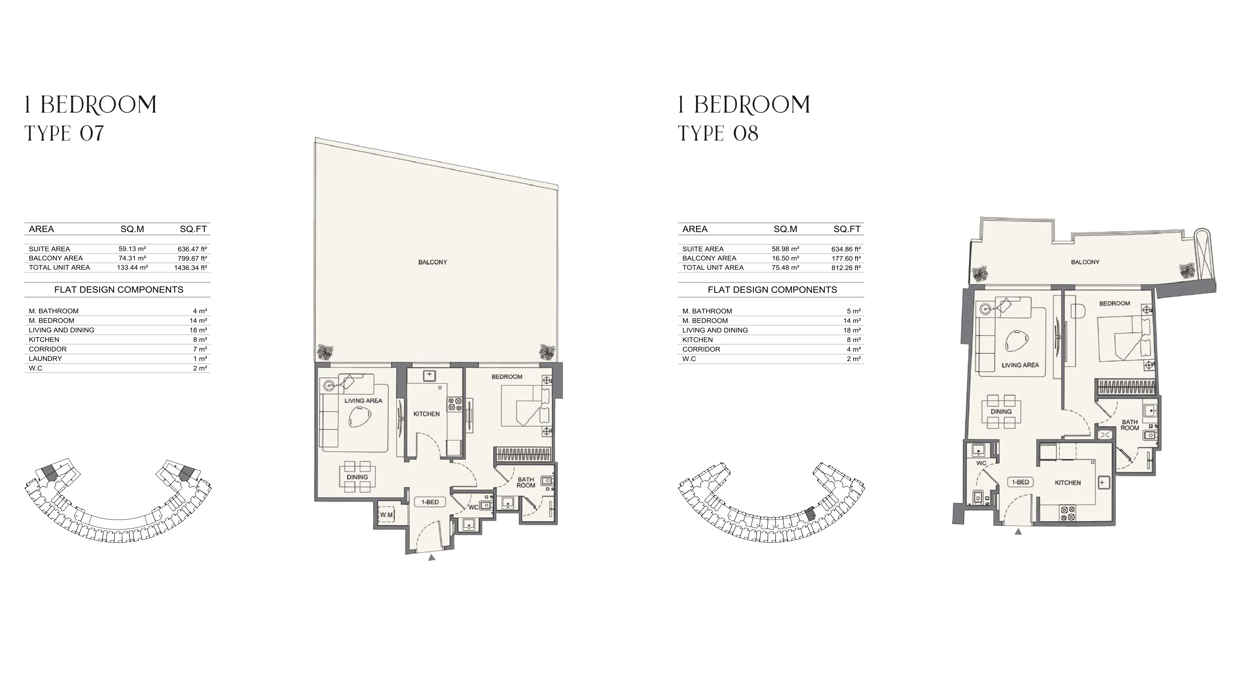 1 Bedroom Type 07-08