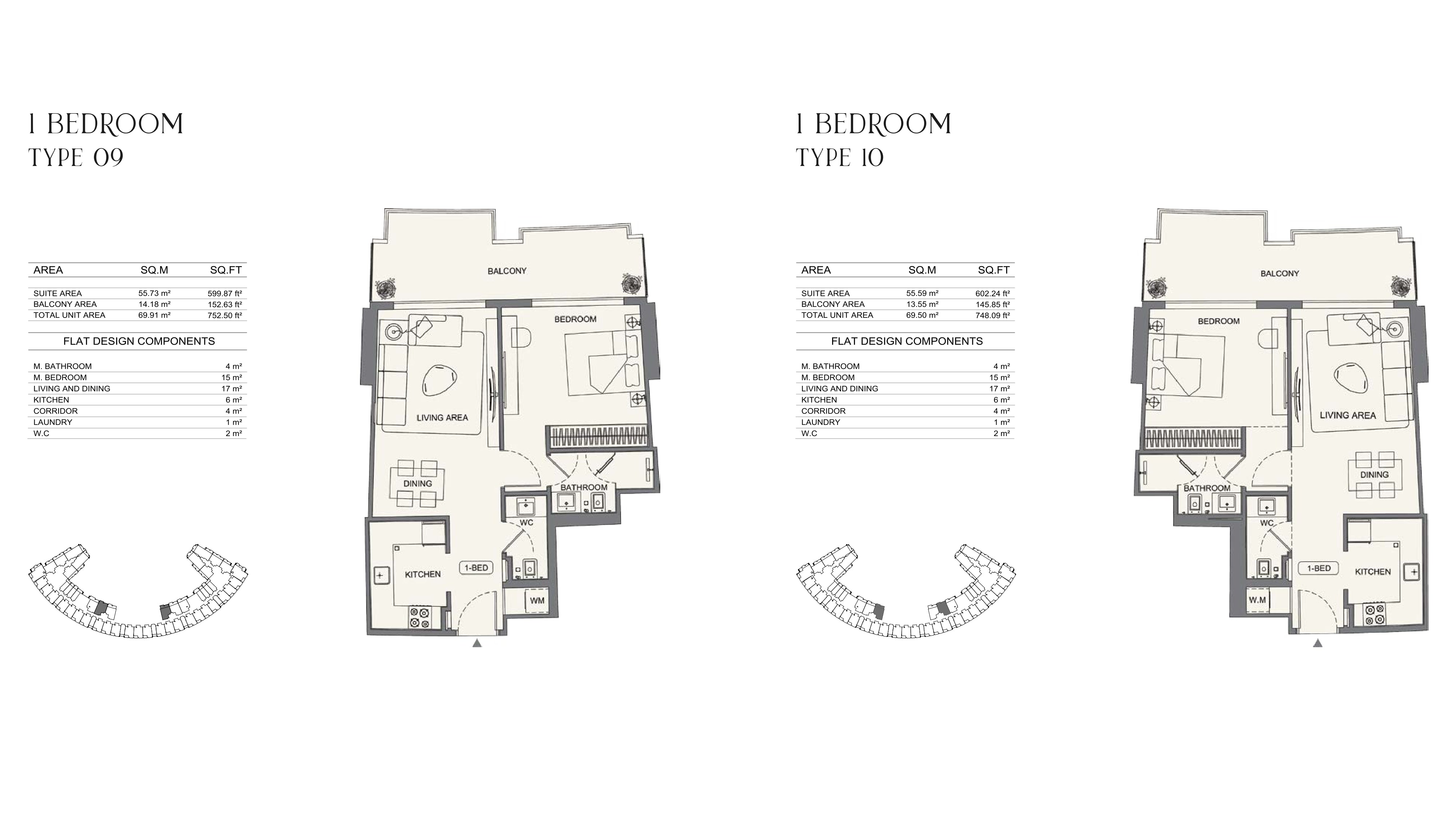 1 Bedroom Type 09-10