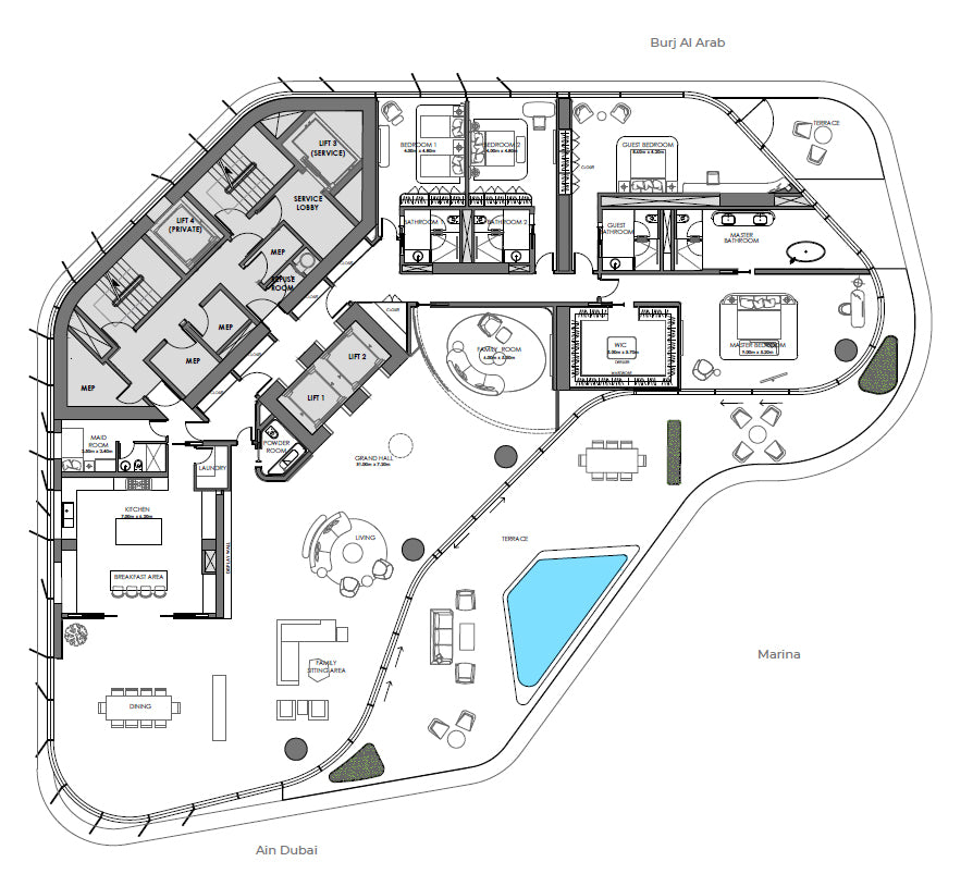 4 Bedrooms Residences 