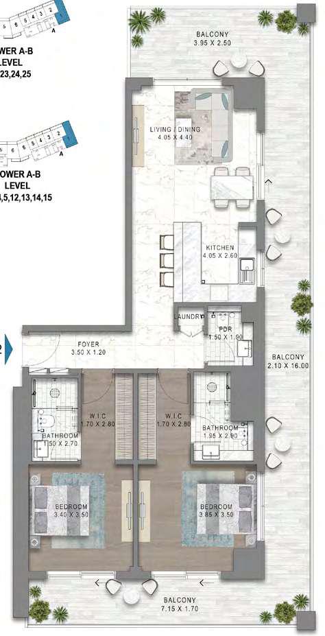 CHELSEA RESIDENCES 1: 2 Bedroom Type A